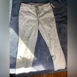 OLD NAVY - light gray semi ripped jeans, mid rise size 12 NWT